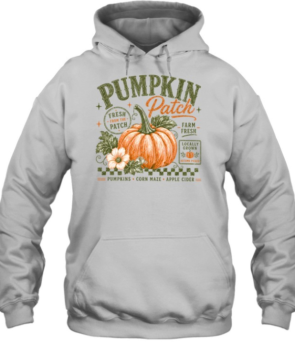 Vintage Pumpkin Patch Fresh Farm Fall Autumn Unisex Hoodie