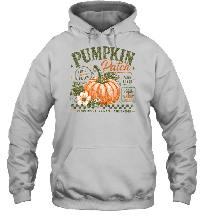 Vintage Pumpkin Patch Fresh Farm Fall Autumn Unisex Hoodie Vintage Pumpkin Patch Fresh Farm Fall Autumn Unisex Hoodie