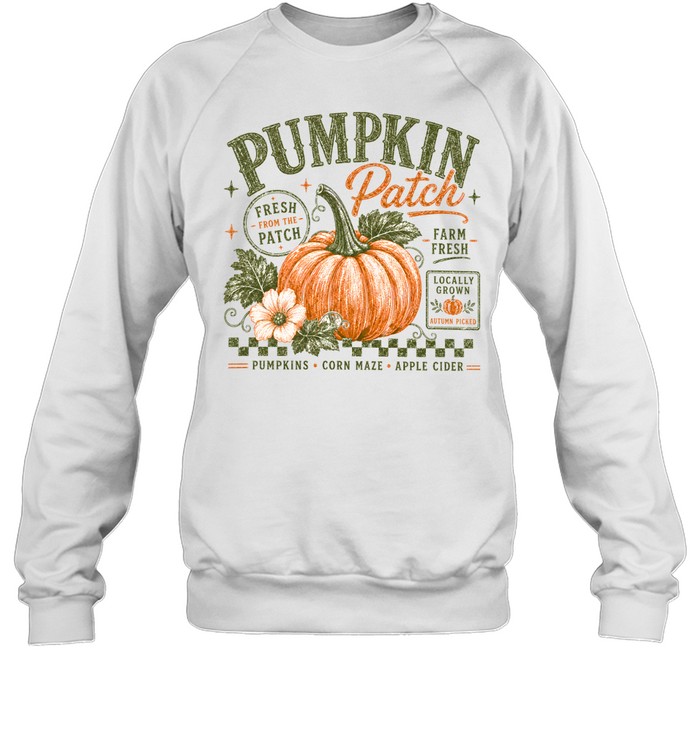 Vintage Pumpkin Patch Fresh Farm Fall Autumn Unisex Sweatshirt Vintage Pumpkin Patch Fresh Farm Fall Autumn Unisex Sweatshirt