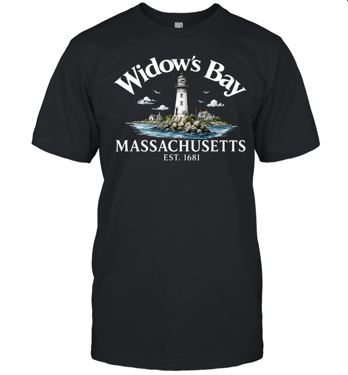 Widows Bay Massachusetts Est 1681 Vintage Coastal Lighthouse Classic Men's T-shirt Widows Bay Massachusetts Est 1681 Vintage Coastal Lighthouse Classic Men's T-shirt