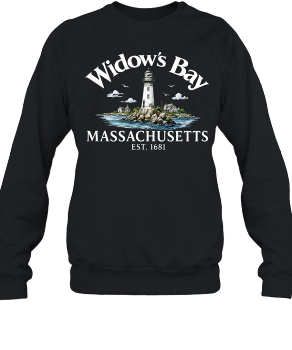 Widows Bay Massachusetts Est 1681 Vintage Coastal Lighthouse Unisex Sweatshirt