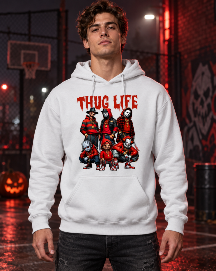 Horror characters in hip-hop attire