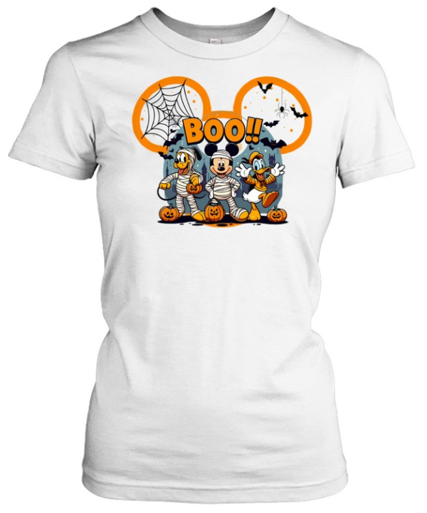 Boo Cartoon Friends Mummy Costumes Halloween T- Classic Women's T-shirt