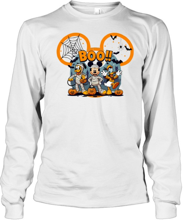 Boo Cartoon Friends Mummy Costumes Halloween T- Long Sleeved T-shirt