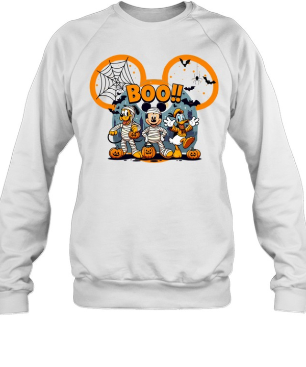 Boo Cartoon Friends Mummy Costumes Halloween T- Unisex Sweatshirt