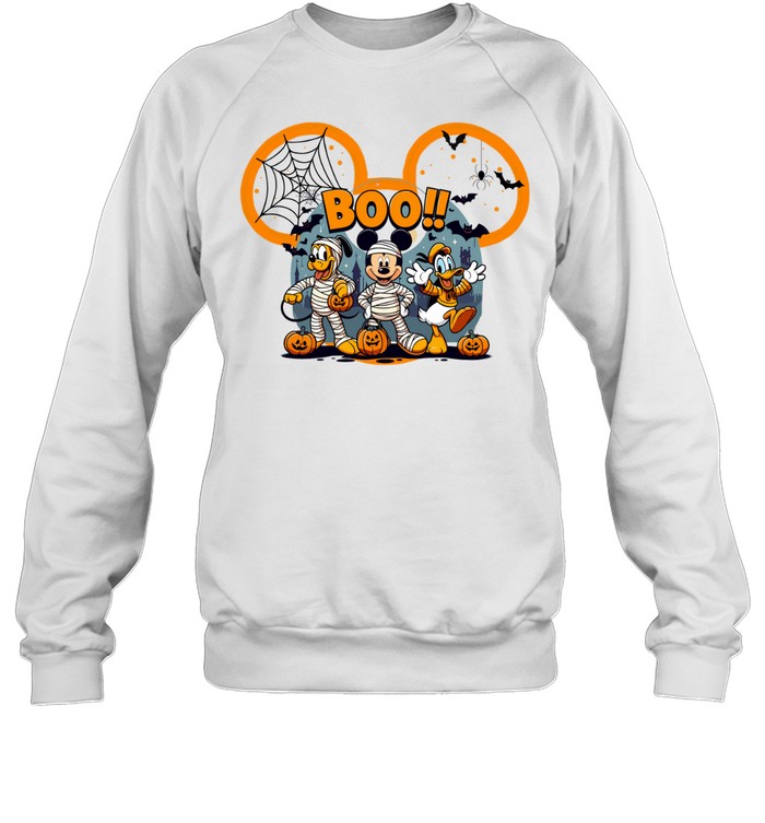 Boo Cartoon Friends Mummy Costumes Halloween T- Unisex Sweatshirt Boo Cartoon Friends Mummy Costumes Halloween T- Unisex Sweatshirt