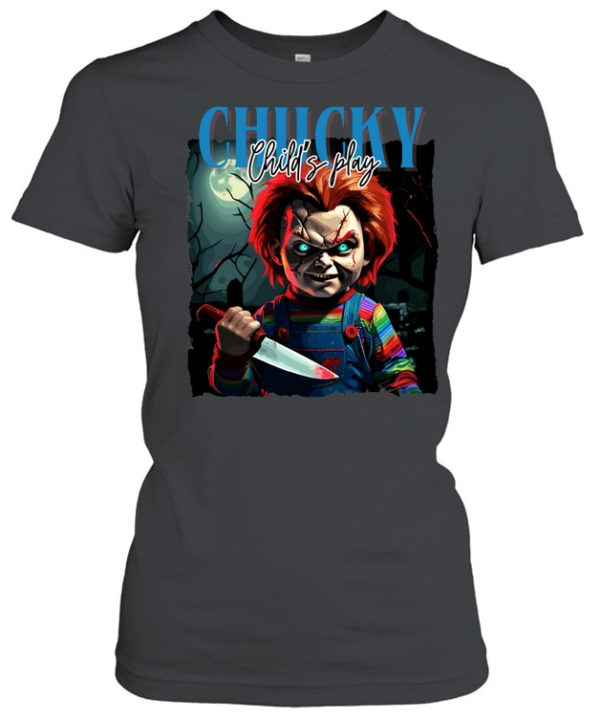 Chucky Child's Play Bloody Knife Horror Movie  Classic Women's T-shirt