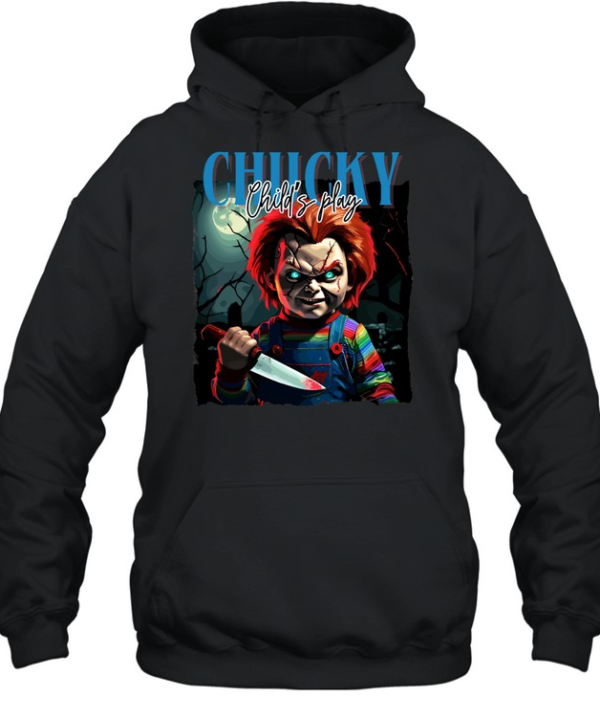 Chucky Child's Play Bloody Knife Horror Movie Unisex Hoodie