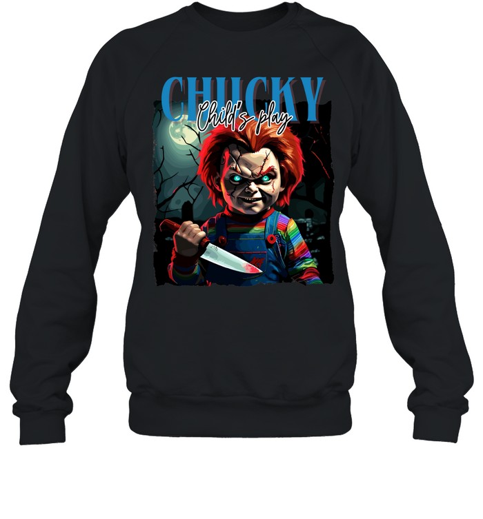 Chucky Child's Play Bloody Knife Horror Movie Unisex Sweatshirt Chucky Child's Play Bloody Knife Horror Movie Unisex Sweatshirt