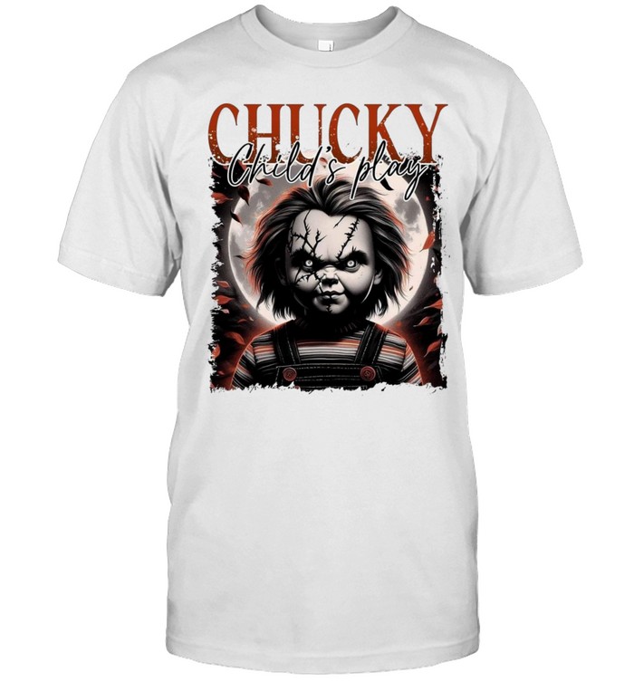 Chucky Child's Play Full Moon Halloween Horror Graphic Classic Men's T-shirt Chucky Child's Play Full Moon Halloween Horror Graphic Classic Men's T-shirt