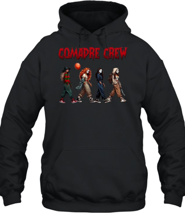 Comadre Crew Streetwear Slasher Girls Squad Halloween Graphic Unisex Hoodie
