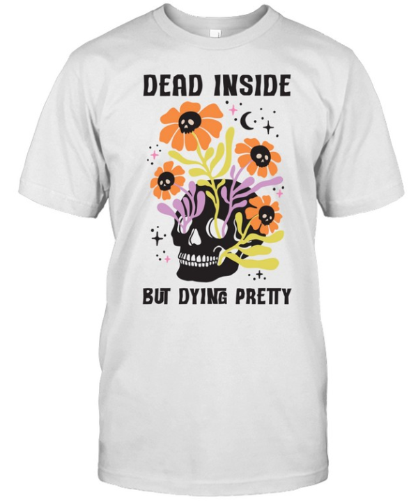 Dead Inside But Dying Pretty Skull Floral Halloween T- Classic Men's T-shirt