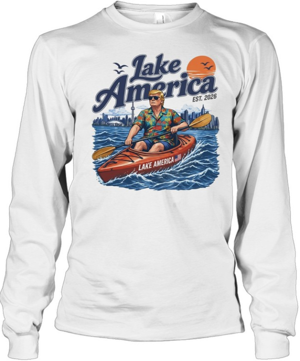 Donald Trump Lake America 2026 Kayaking Hawaiian Long Sleeved T-shirt