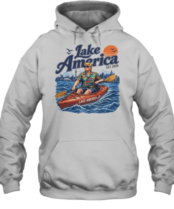 Donald Trump Lake America 2026 Kayaking Hawaiian Unisex Hoodie
