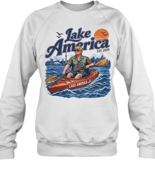 Donald Trump Lake America 2026 Kayaking Hawaiian Unisex Sweatshirt