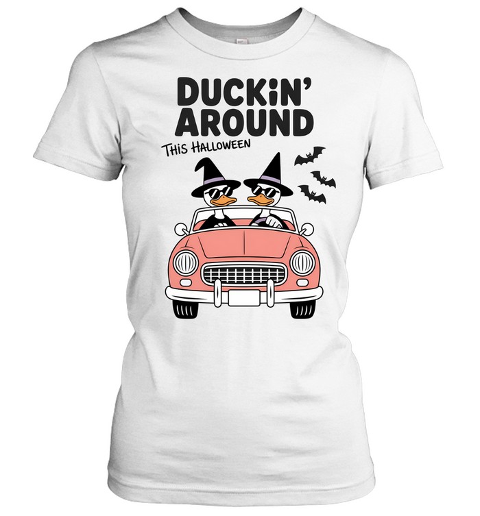 Duckin Around This Halloween Ducks In Car T- Classic Women's T-shirt