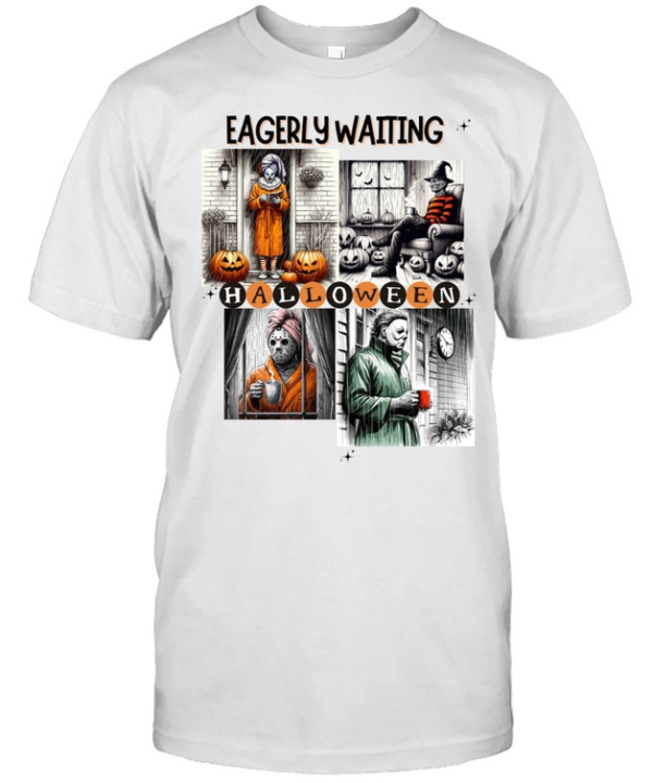 Eagerly Waiting Halloween Slashers Morning Routine Coffee T- Classic Men's T-shirt