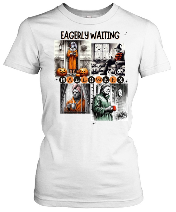 Eagerly Waiting Halloween Slashers Morning Routine Coffee T- Classic Women's T-shirt