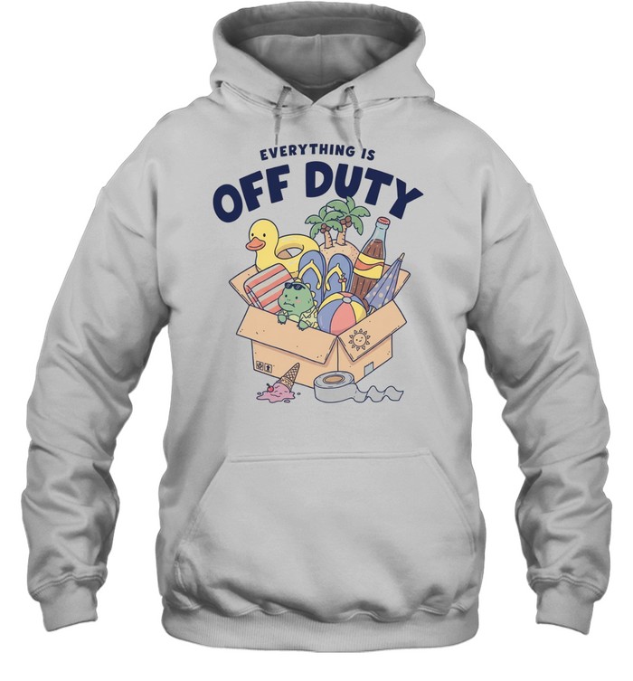 Everything is off duty cartoon beach vacation items box Unisex Hoodie Everything is off duty cartoon beach vacation items box Unisex Hoodie