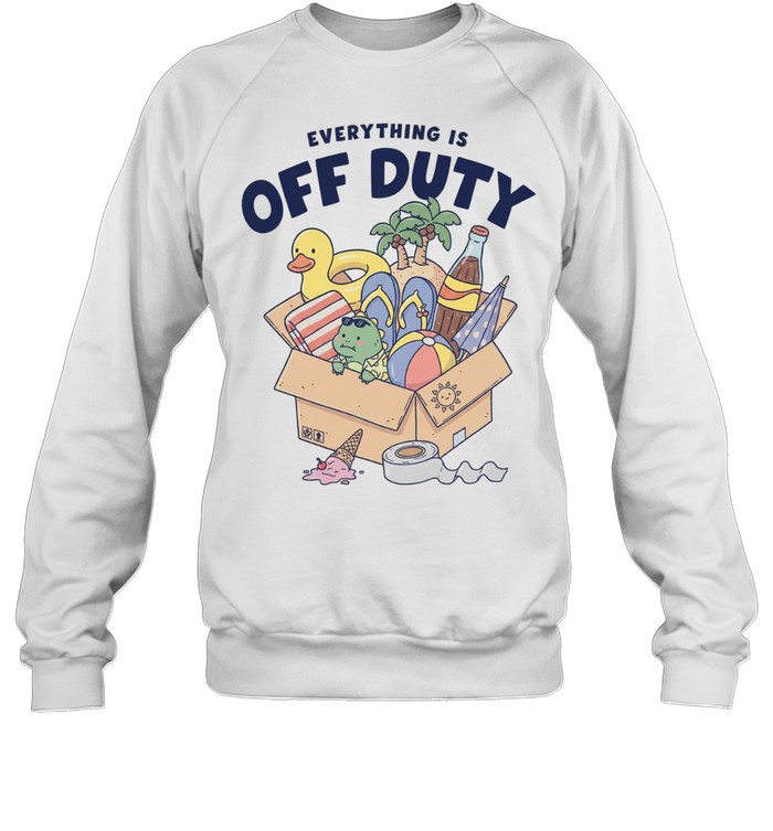 Everything is off duty cartoon beach vacation items box Unisex Sweatshirt Everything is off duty cartoon beach vacation items box Unisex Sweatshirt