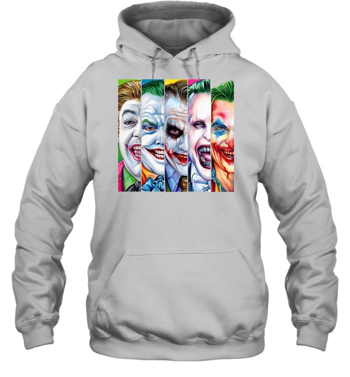 Evolution of Joker Clown Prince of Crime Halloween Comic Graphic Unisex Hoodie Evolution of Joker Clown Prince of Crime Halloween Comic Graphic Unisex Hoodie