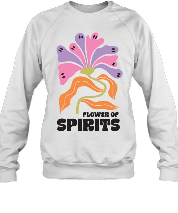 Flower Of Spirits Boho Ghost Petals Halloween T- Unisex Sweatshirt