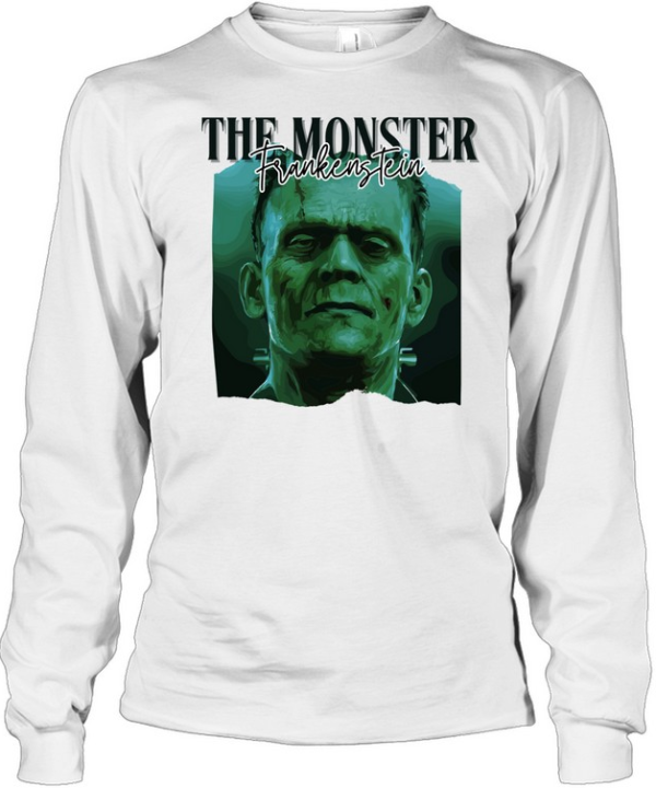 Frankenstein The Monster Classic Horror Sci-Fi Graphic T- Long Sleeved T-shirt