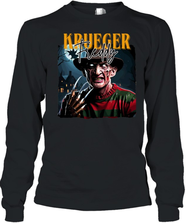 Freddy Krueger Nightmare Horror Slasher Glove Long Sleeved T-shirt