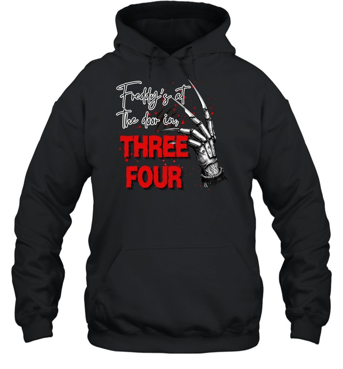 Freddy's At The Door Three Four Glove Halloween T- Unisex Hoodie Freddy's At The Door Three Four Glove Halloween T- Unisex Hoodie
