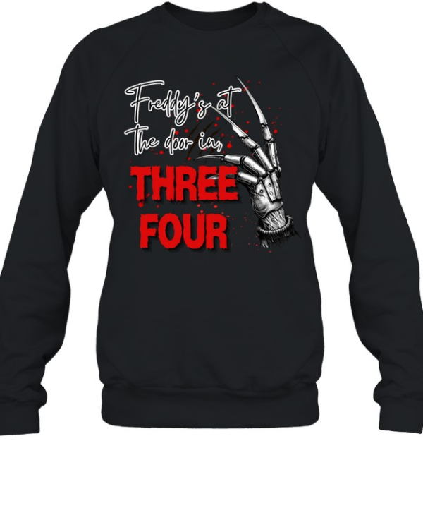 Freddy's At The Door Three Four Glove Halloween T- Unisex Sweatshirt