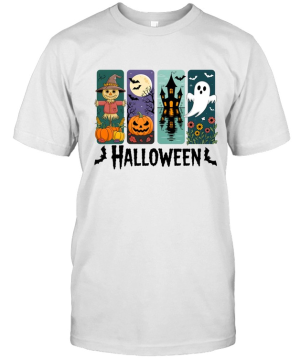 Halloween Scarecrow Pumpkin Haunted Castle Ghost T- Classic Men's T-shirt