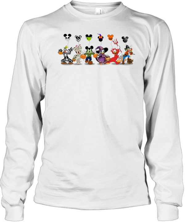 Halloween Spooky Friends Trick Or Treat Costumes T- Long Sleeved T-shirt