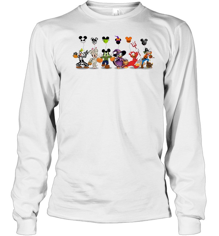 Halloween Spooky Friends Trick Or Treat Costumes T- Long Sleeved T-shirt