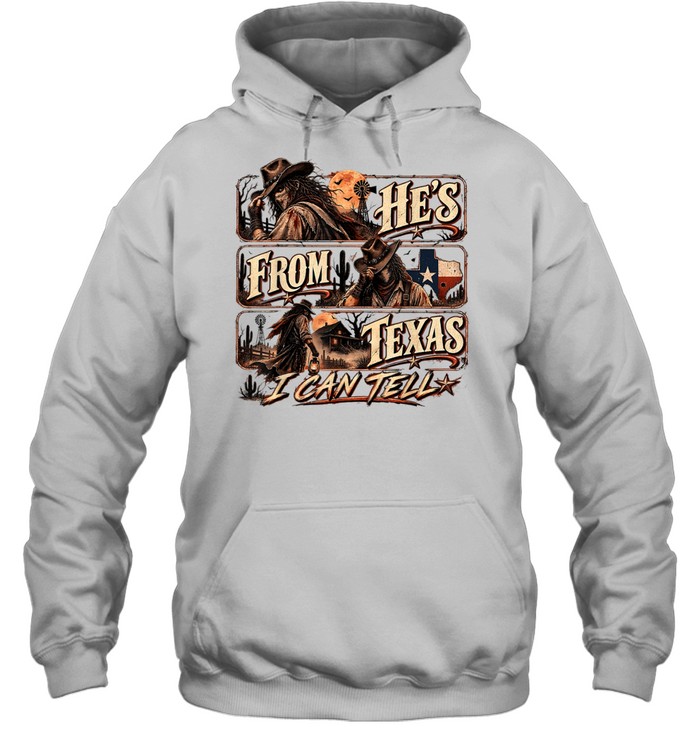 He's From Texas I Can Tell Horror Cowboy Western Slasher Halloween T- Unisex Hoodie He's From Texas I Can Tell Horror Cowboy Western Slasher Halloween T- Unisex Hoodie