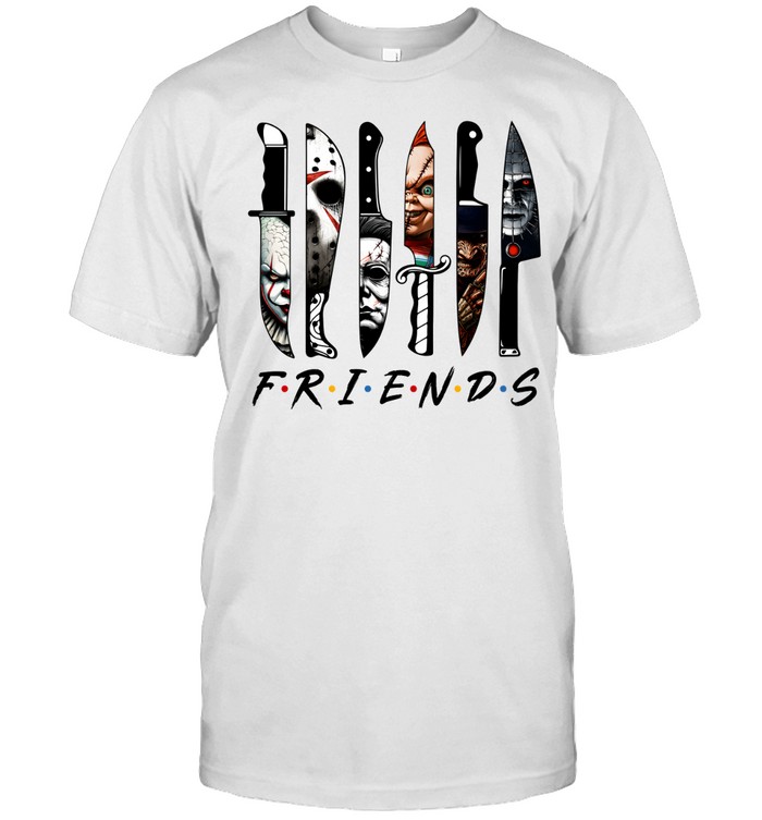 Horror Friends Slasher Knives Lineup Graphic Halloween Classic Men's T-shirt Horror Friends Slasher Knives Lineup Graphic Halloween Classic Men's T-shirt