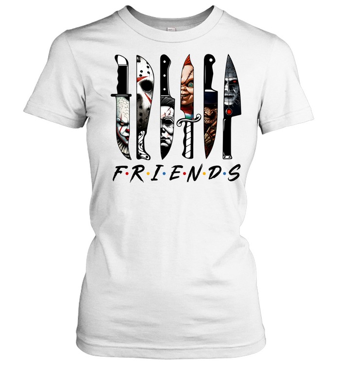 Horror Friends Slasher Knives Lineup Graphic Halloween Classic Women's T-shirt