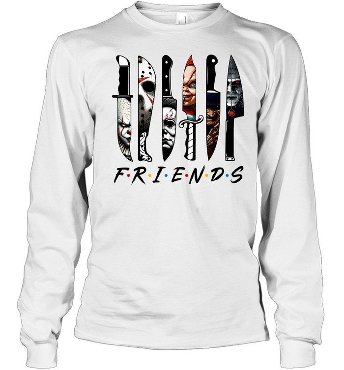 Horror Friends Slasher Knives Lineup Graphic Halloween Long Sleeved T-shirt