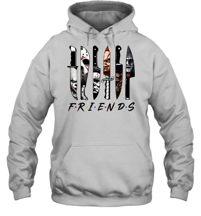 Horror Friends Slasher Knives Lineup Graphic Halloween Unisex Hoodie Horror Friends Slasher Knives Lineup Graphic Halloween Unisex Hoodie