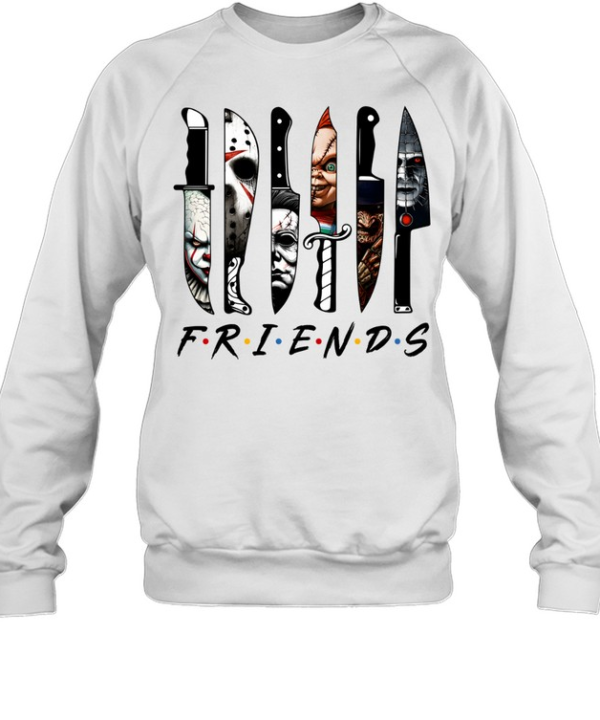 Horror Friends Slasher Knives Lineup Graphic Halloween Unisex Sweatshirt