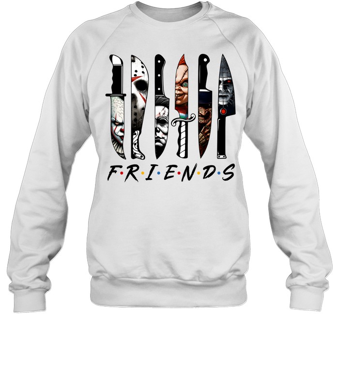 Horror Friends Slasher Knives Lineup Graphic Halloween Unisex Sweatshirt Horror Friends Slasher Knives Lineup Graphic Halloween Unisex Sweatshirt