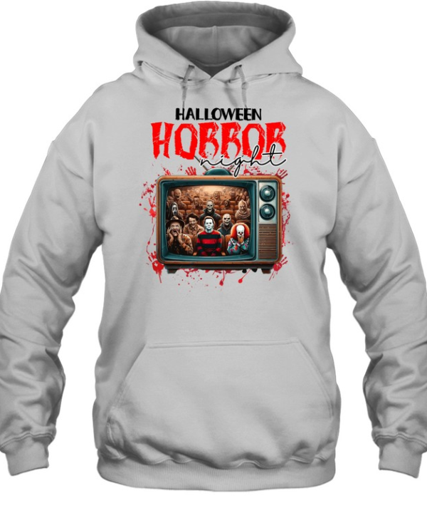 Horror Night Retro TV Movie Cinema Slashers Halloween T- Unisex Hoodie