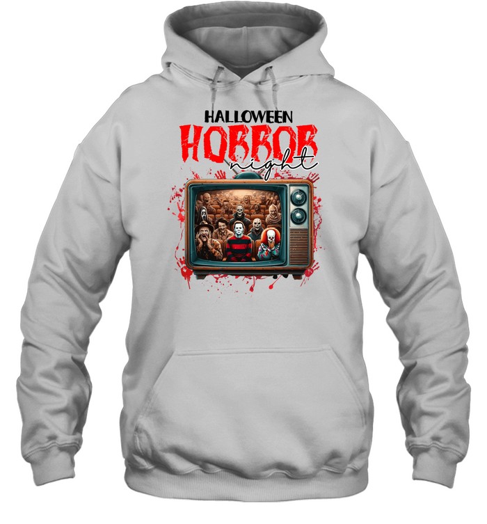 Horror Night Retro TV Movie Cinema Slashers Halloween T- Unisex Hoodie Horror Night Retro TV Movie Cinema Slashers Halloween T- Unisex Hoodie