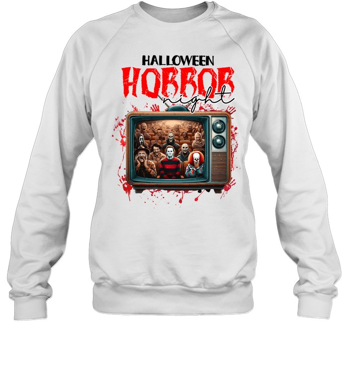 Horror Night Retro TV Movie Cinema Slashers Halloween T- Unisex Sweatshirt Horror Night Retro TV Movie Cinema Slashers Halloween T- Unisex Sweatshirt