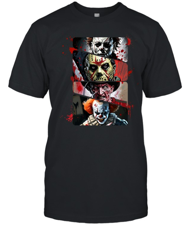 Horror Slasher Villains Michael Jason Freddy Pennywise Halloween T- Classic Men's T-shirt