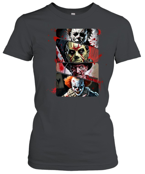 Horror Slasher Villains Michael Jason Freddy Pennywise Halloween T- Classic Women's T-shirt
