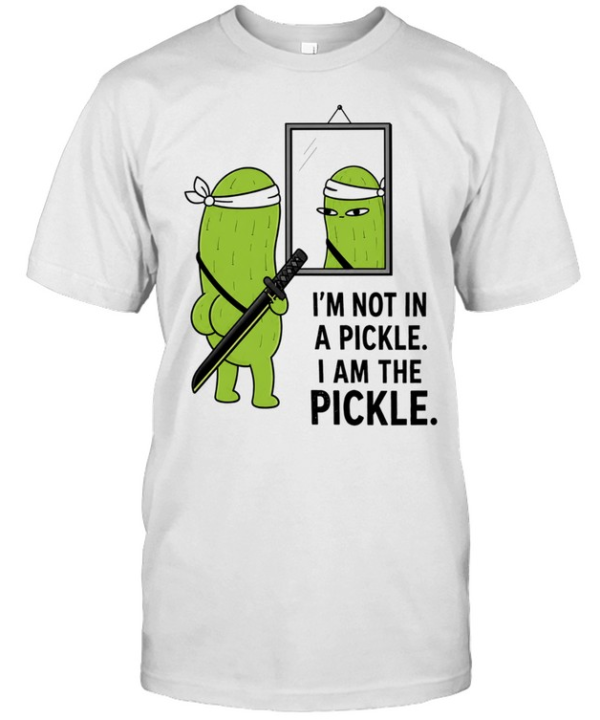 I’m not in a pickle I am the cartoon samurai katana mirror reflection  Classic Men's T-shirt