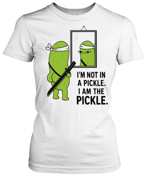 I’m not in a pickle I am the cartoon samurai katana mirror reflection  Classic Women's T-shirt