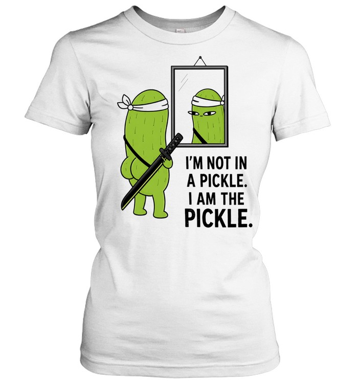 I’m not in a pickle I am the cartoon samurai katana mirror reflection Classic Women's T-shirt