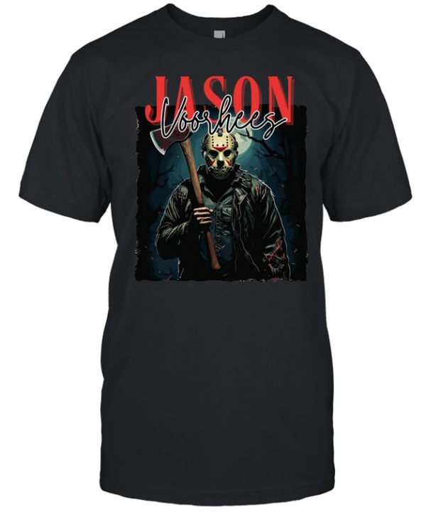 Jason Voorhees Bloody Axe Camp Crystal Lake Halloween Horror  Classic Men's T-shirt