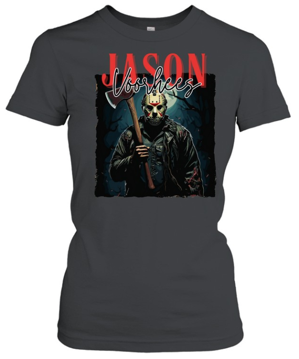 Jason Voorhees Bloody Axe Camp Crystal Lake Halloween Horror  Classic Women's T-shirt